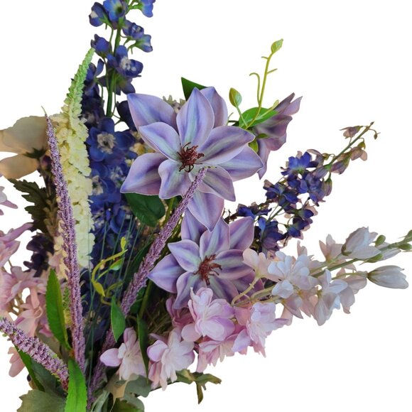 Artificial Purple & Lavender Flower Bouquet Hand-Tied Arrangement Stunning Displ - Picture 13 of 16